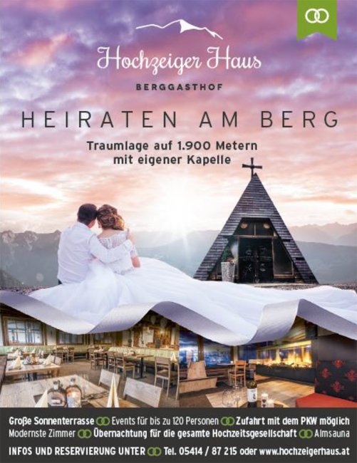Hochzeigerhaus Hochzeitsmappe 2022 Heiraten am Berg